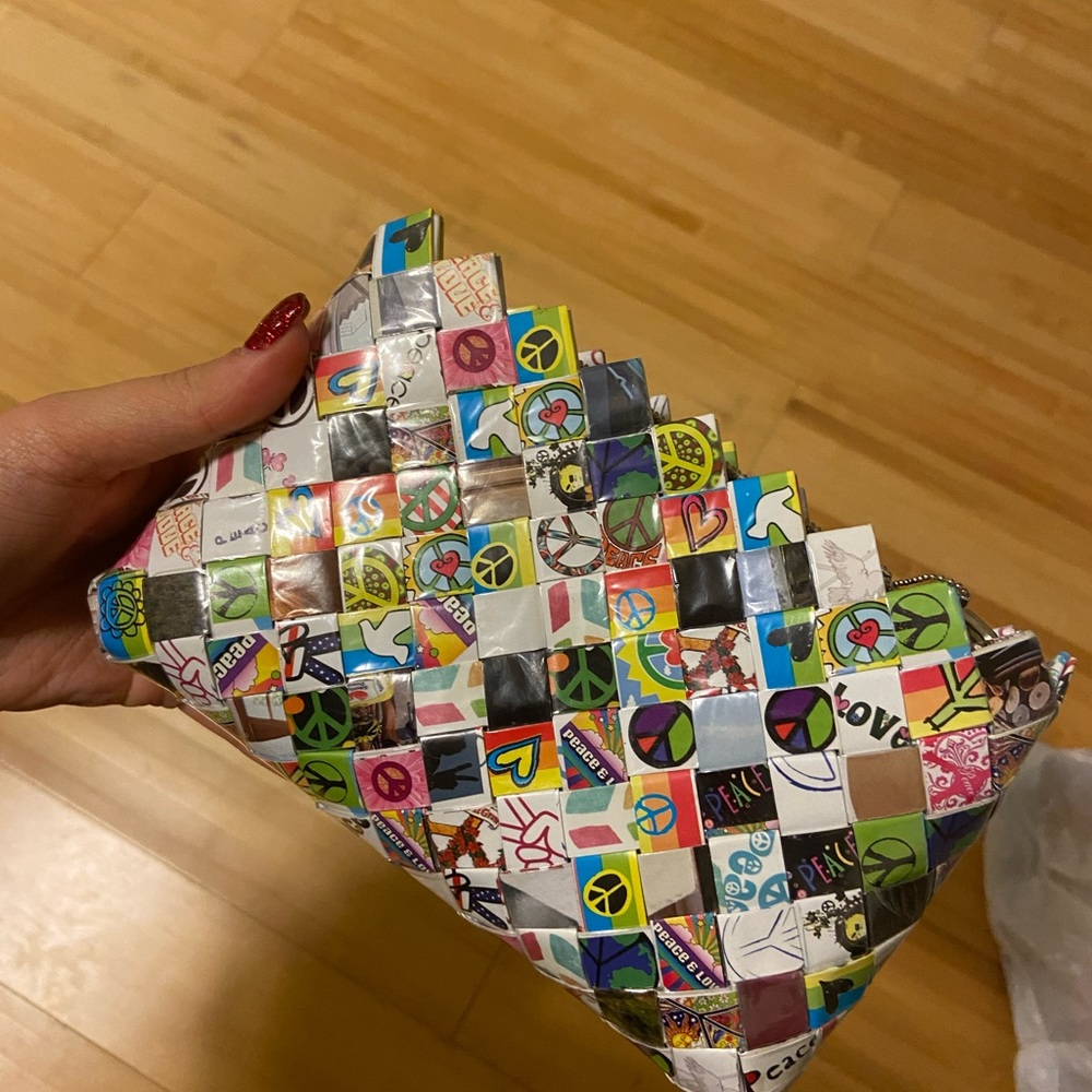 Vintage peace sign bag